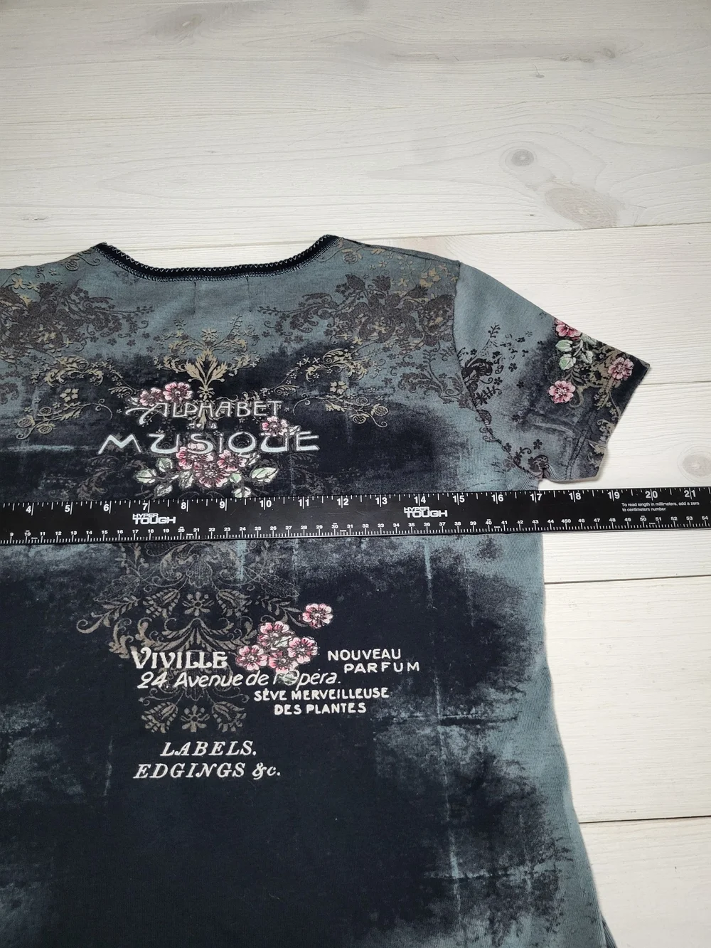 Skinny Minnie Y2K T-Shirt Cotton Floral French Graphic Ombre Vintage Shirt